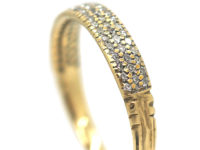 18ct Gold Three Row Diamond Ring