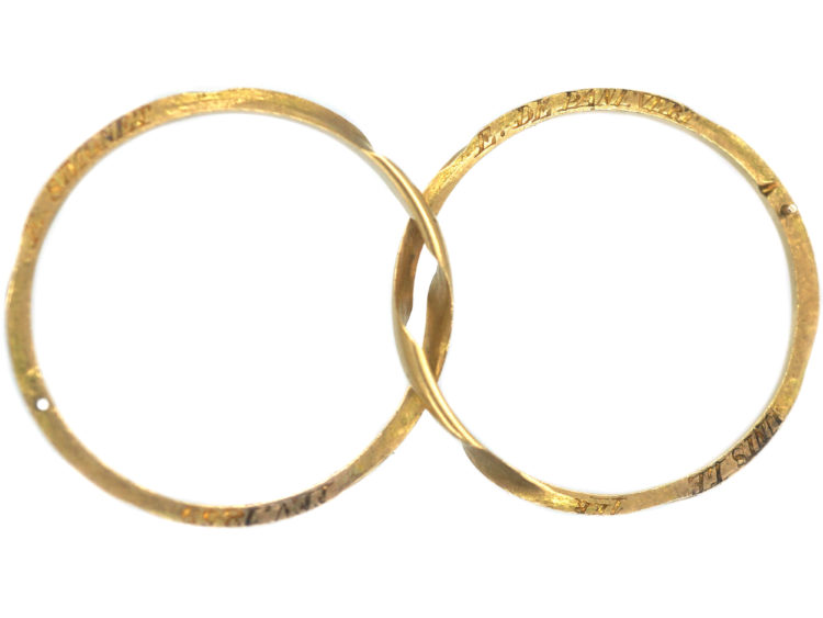 19th Century French 18ct Gold Gimmel Ring