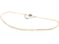 Edwardian Natural Pearl Necklace with Diamond Set Cluster Clasp