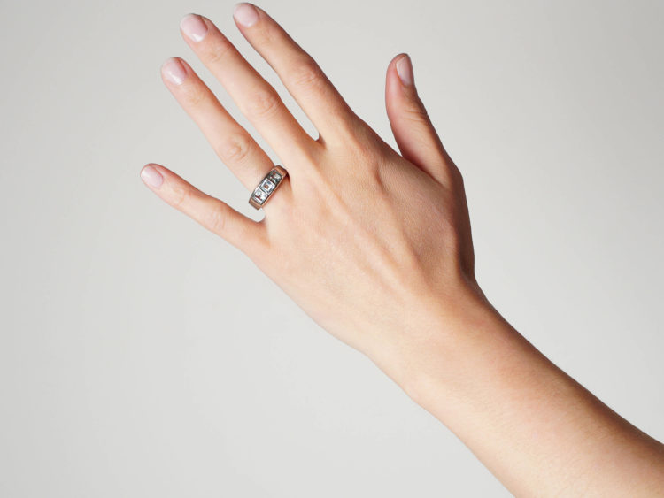 Silver & Light Blue Aquamarine Ring