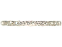 Art Deco Narrow Platinum & Diamond Eternity Ring