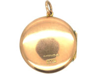 Edwardian 9ct Gold Round Locket