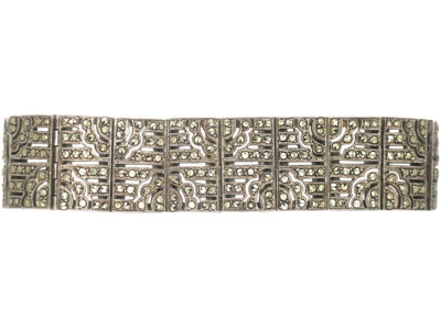 Art Deco Silver & Marcasite Bracelet
