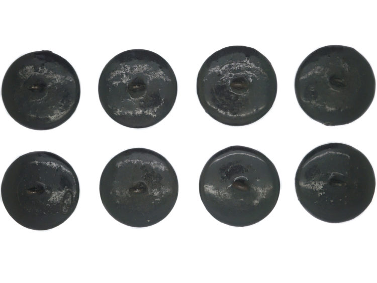 Victorian set of Eight Papier mâché Buttons