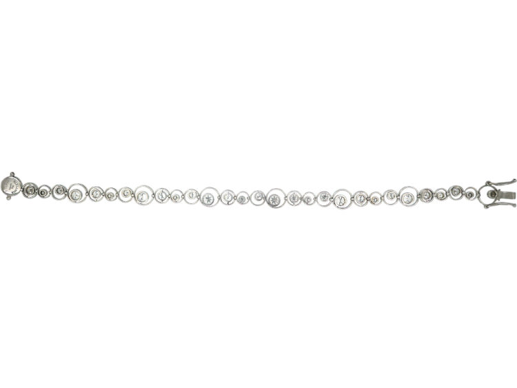 18ct White Gold & Diamond Tourbillon Bracelet by Fred, Paris