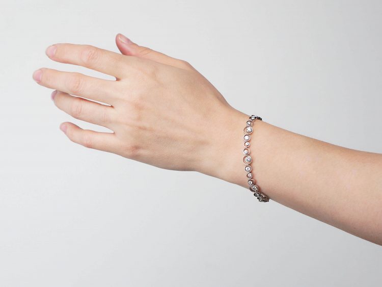 18ct White Gold & Diamond Tourbillon Bracelet by Fred, Paris