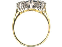 Art Deco 18ct Gold, Sapphire & Diamond Three Stone Ring