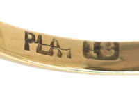 Art Deco 18ct Gold, Platinum & Diamond Cluster Ring