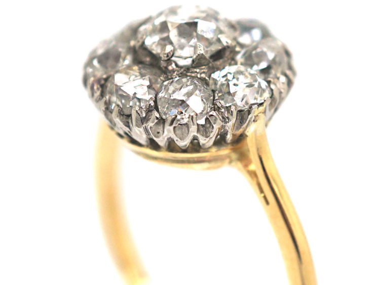 Edwardian 18ct Gold, Diamond Cluster Ring