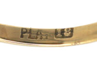 Art Deco 18ct Gold, Platinum & Diamond Cluster Ring