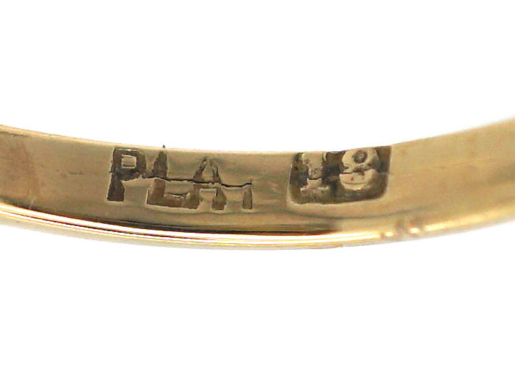 Art Deco 18ct Gold, Platinum & Diamond Cluster Ring