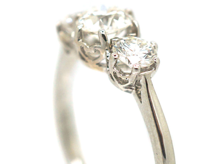 18ct White Gold Three Stone Diamond Ring