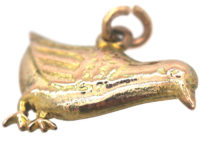 Edwardian 9ct Gold Bird Charm