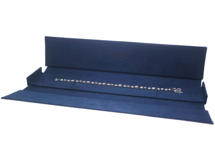 18ct White Gold & Diamond Tourbillon Bracelet by Fred, Paris