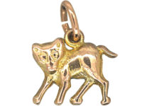Edwardian 9ct Gold Cat Charm