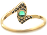 Art Deco Emerald & Rose Diamond Ring