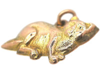Edwardian 9ct Gold Cat Charm