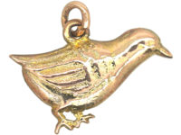 Edwardian 9ct Gold Bird Charm