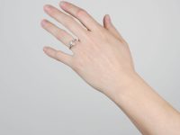 Art Deco 18ct Gold & Platinum Diamond Solitaire Ring with Step Cut Shoulders