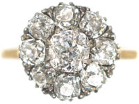 Edwardian 18ct Gold, Diamond Cluster Ring