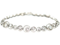 18ct White Gold & Diamond Tourbillon Bracelet by Fred, Paris
