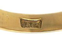 Victorian 18ct Gold & Diamond Rub Over Set Ring