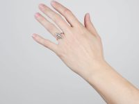 Art Deco 14ct Yellow & White Gold Three Stone Diamond Ring