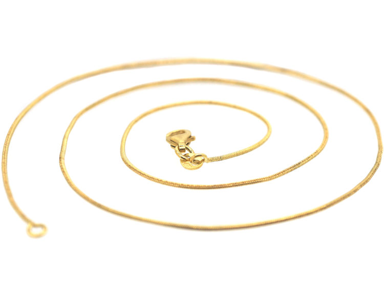 Modern 9ct Gold Snake Chain with Lobster Clasp