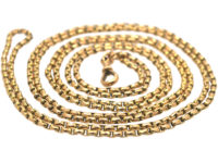 Victorian 9ct Gold Belcher Link Long Guard Chain