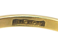 Edwardian 18ct Gold & Platinum Three Stone Diamond Crossover Ring