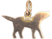 Edwardian 9ct Gold Spaniel Charm