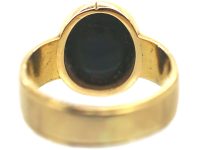 Victorian 18ct Gold Signet Ring with Bloodstone Intaglio of a Heraldic Gryphon