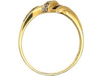 18ct Gold, Sapphire & Diamond Crossover Ring