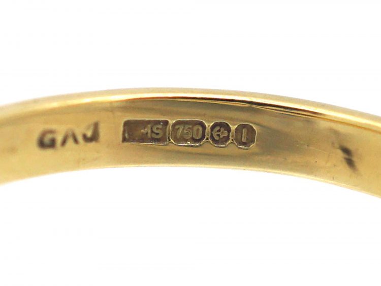 18ct Gold, Sapphire & Diamond Three Stone Ring