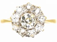 Early 20th Century 18ct Gold Diamond Daisy Cluster Ring