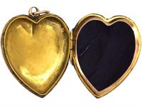 Edwardian 9ct Gold Heart Shaped Locket