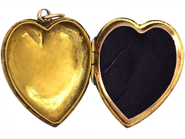 Edwardian 9ct Gold Heart Shaped Locket