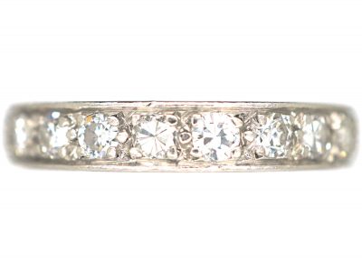 Art Deco French Platinum & Diamond Eternity Ring