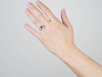 18ct Gold, Sapphire & Diamond Three Stone Ring