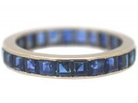 Art Deco 18ct White Gold, Sapphire Eternity Ring