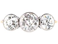 Edwardian 18ct Gold & Platinum, Three Stone Diamond Ring