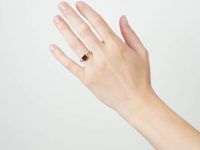 Georgian 18ct Gold & Flat Cut Garnet Ring