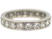 Art Deco French Platinum & Diamond Eternity Ring