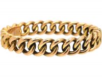Edwardian 15ct Gold Coiled Curb Link Bangle