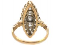 Victorian 18ct Gold, Marquise Shaped Diamond Ring