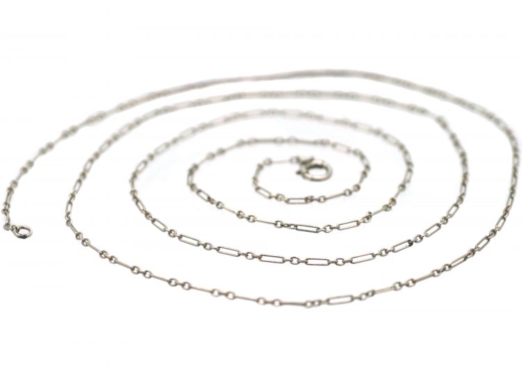 Edwardian Long Platinum Chain
