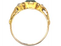 Regency 15ct Gold, Emerald & Diamond Ring