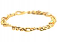 Edwardian 15ct Gold Bracelet set with Opals