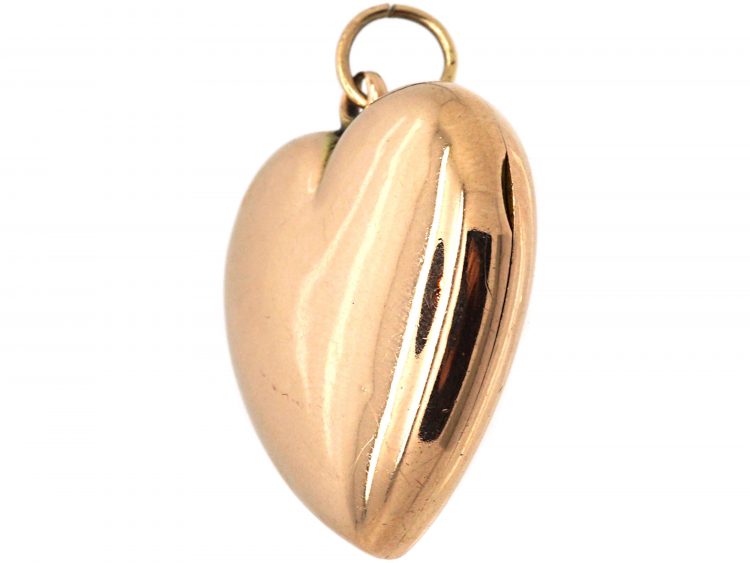 Edwardian 9ct Gold Heart Shaped Locket
