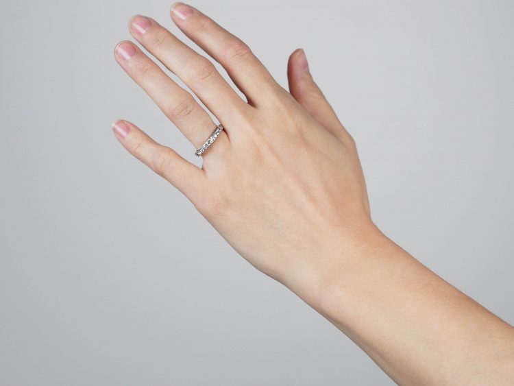 Art Deco 18ct White Gold & Diamond Eternity Ring